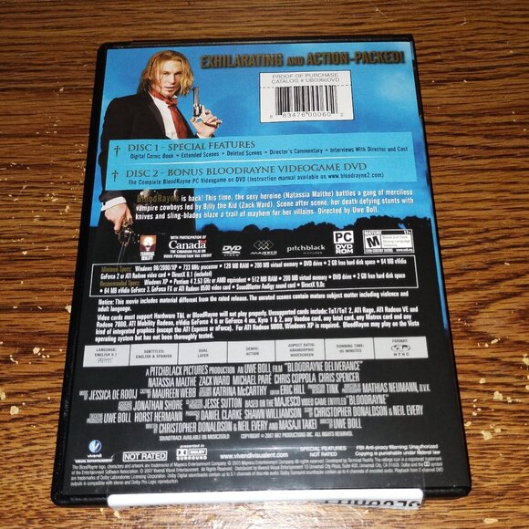 Blood Rayne 2 (DVD, 2007, Widescreen) w/ slip cover - Picture 5 of 5